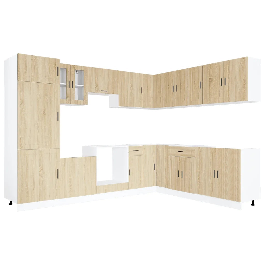 Set Mobili da Cucina 14 pz Porto Rovere Sonoma in Truciolato