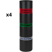 Guaina bituminosa poliestere 4 mm impermeabilizzante casasciutta 4 rotoli 1x10 m