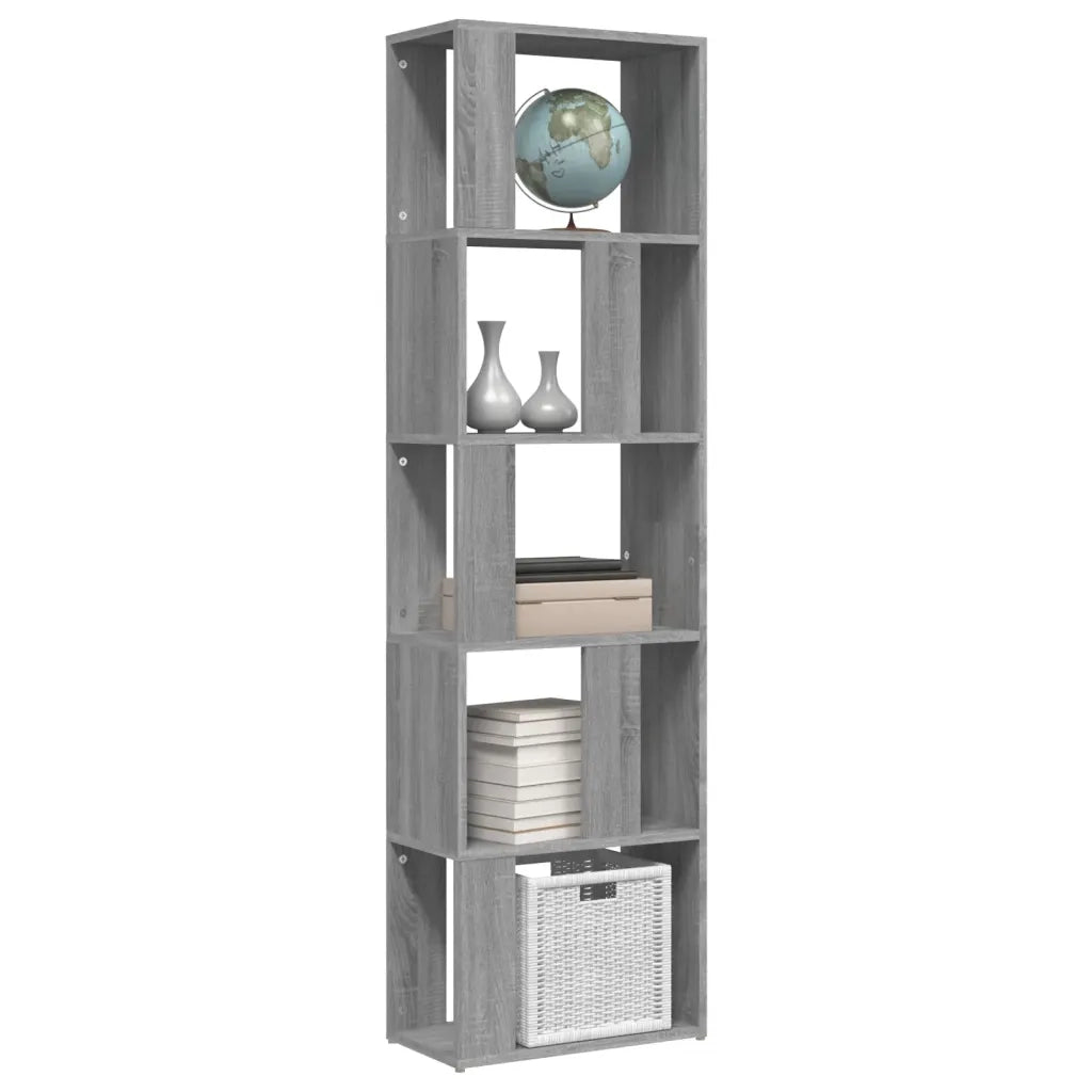 Libreria Grigio Sonoma 45x24x160 cm in Legno Multistrato 826376