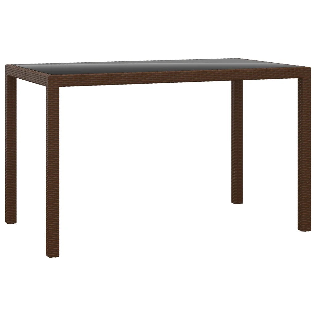 Set da Pranzo da Giardino 3 pz e Cuscini in Polyrattan Marrone cod mxl 65790