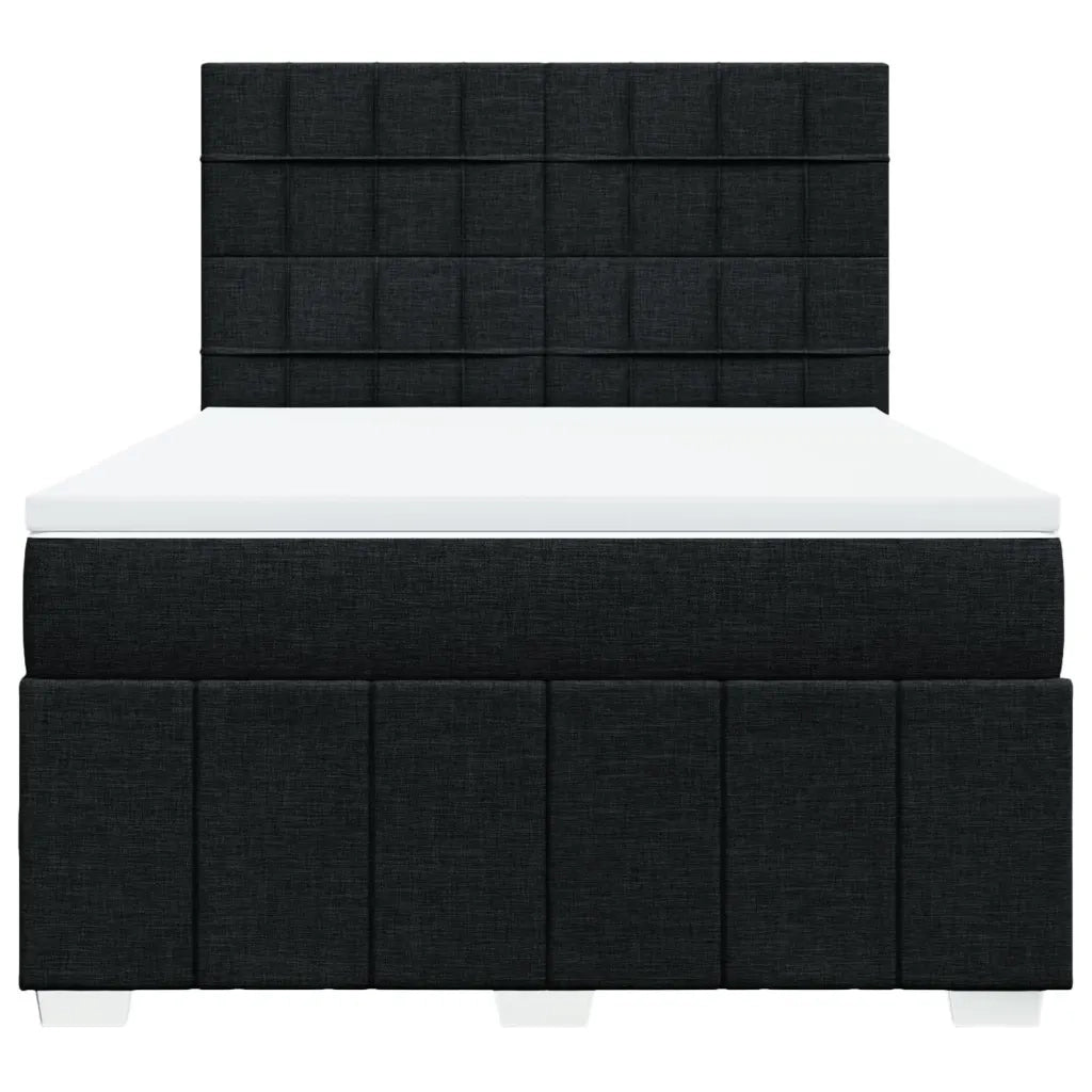 Giroletto a Molle con Materasso Nero 140x190 cm in Tessuto 3293965