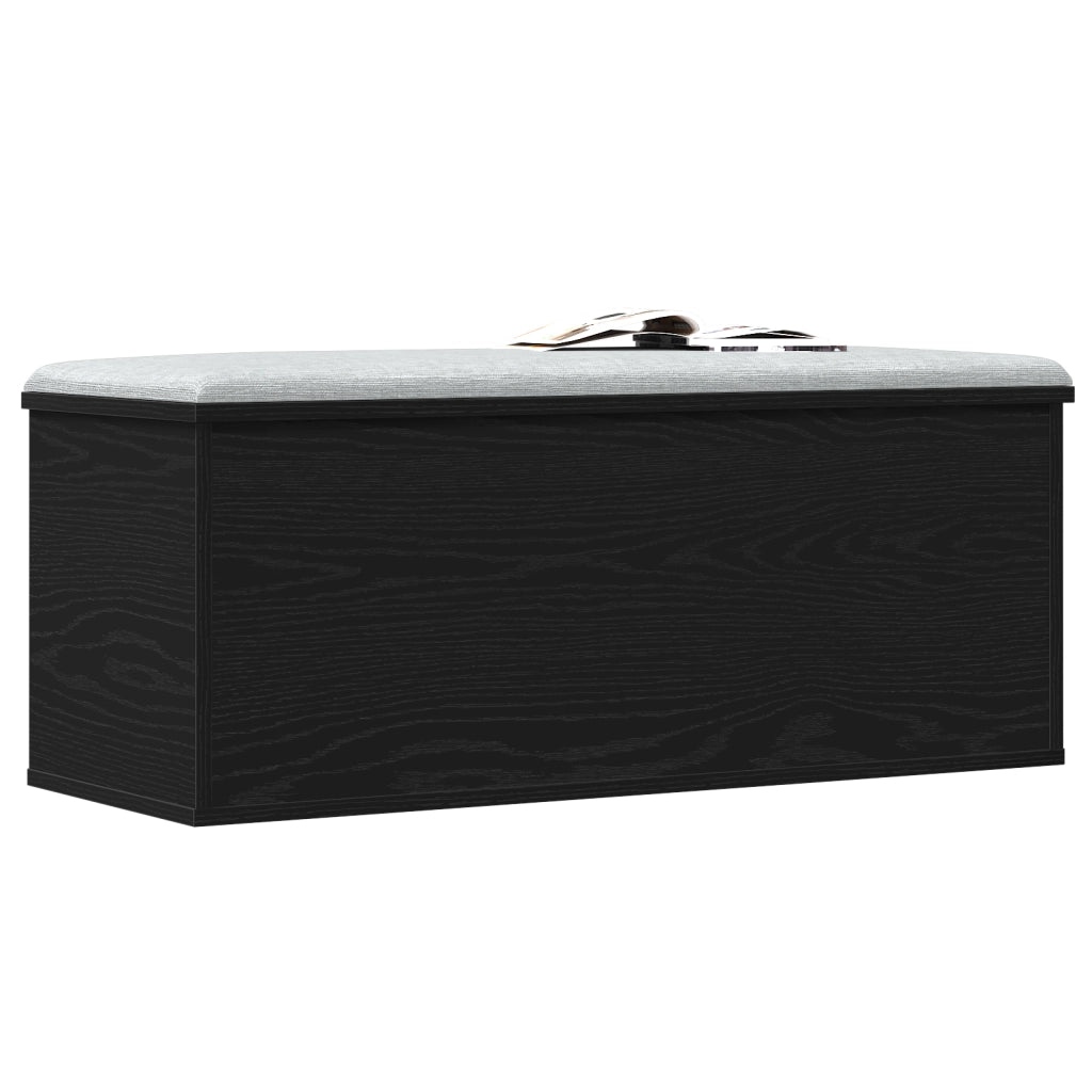 Scatola di Stoccaggio in Rovere Nero 90x35x35 cm in Legno Ingegnerizzato di