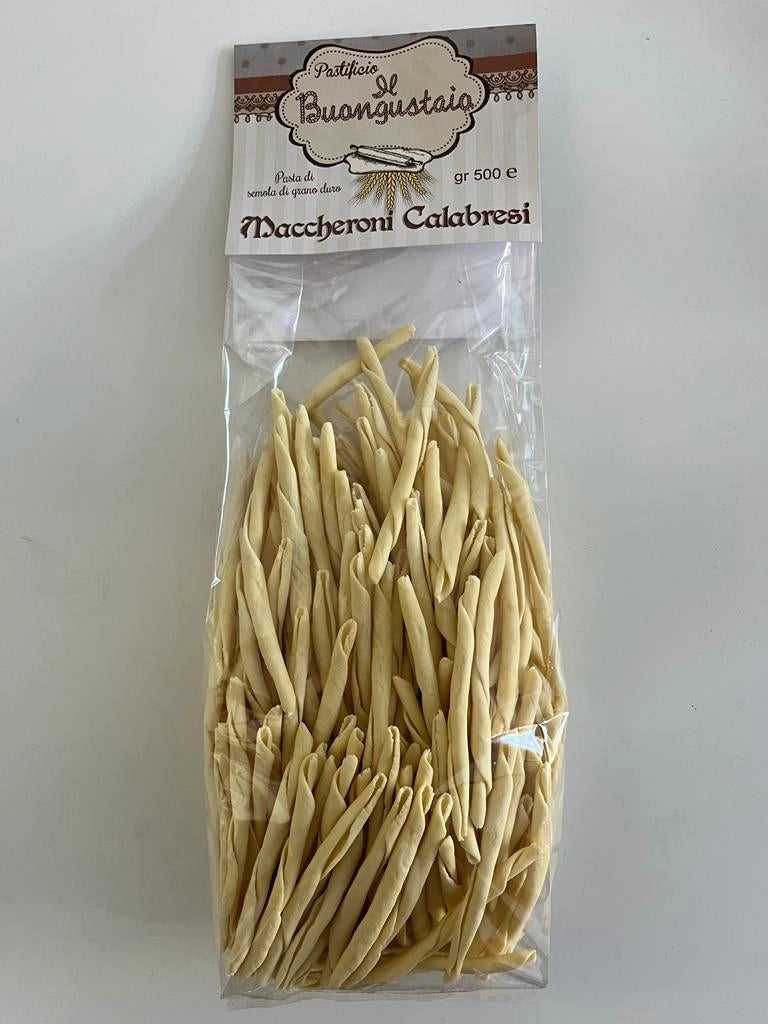Pasta di semola di grano duro, 12 confezioni da gr 500, Maccheroni Calabresi
