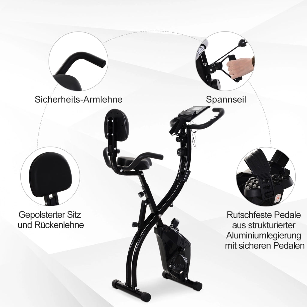 Cyclette 2 in 1 ¨C zephmum ¨C LCD Display, Pulsossimetro, Regolabile, Pieghevole