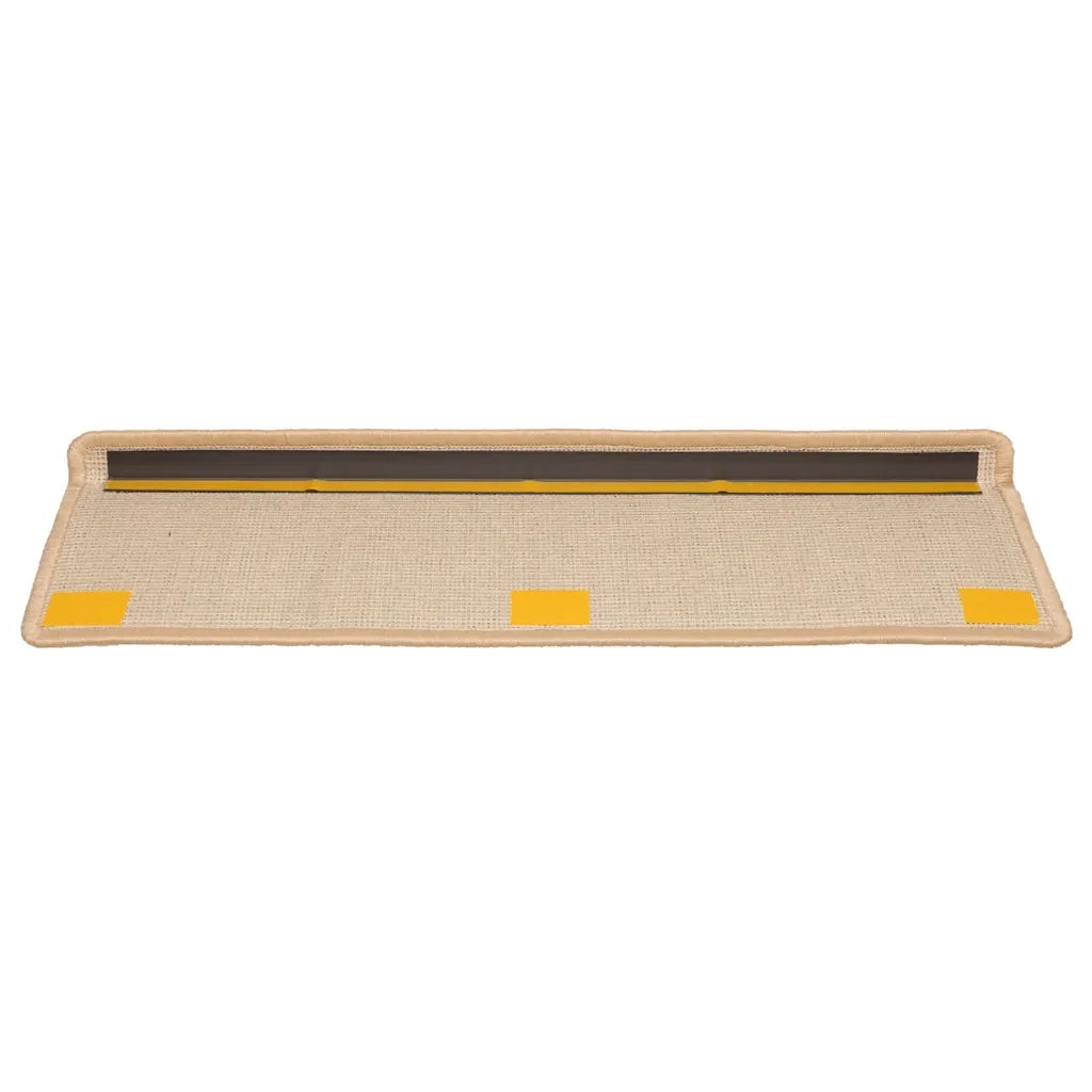 Tappetini per scale 10 pz 65x21x4 cm Crema Bordo rettangolare 149823