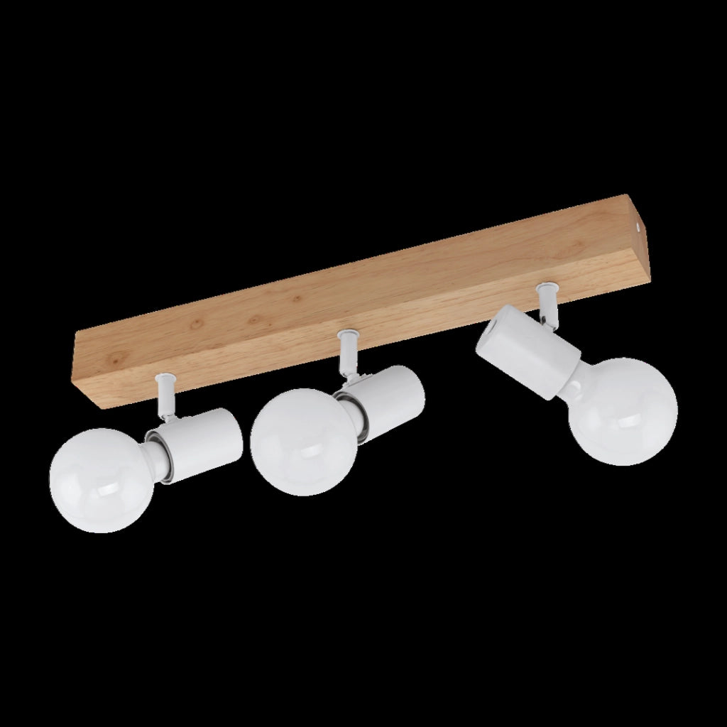 Barra/3 E27 Legno/Bianco Townshend 3 - Eglo