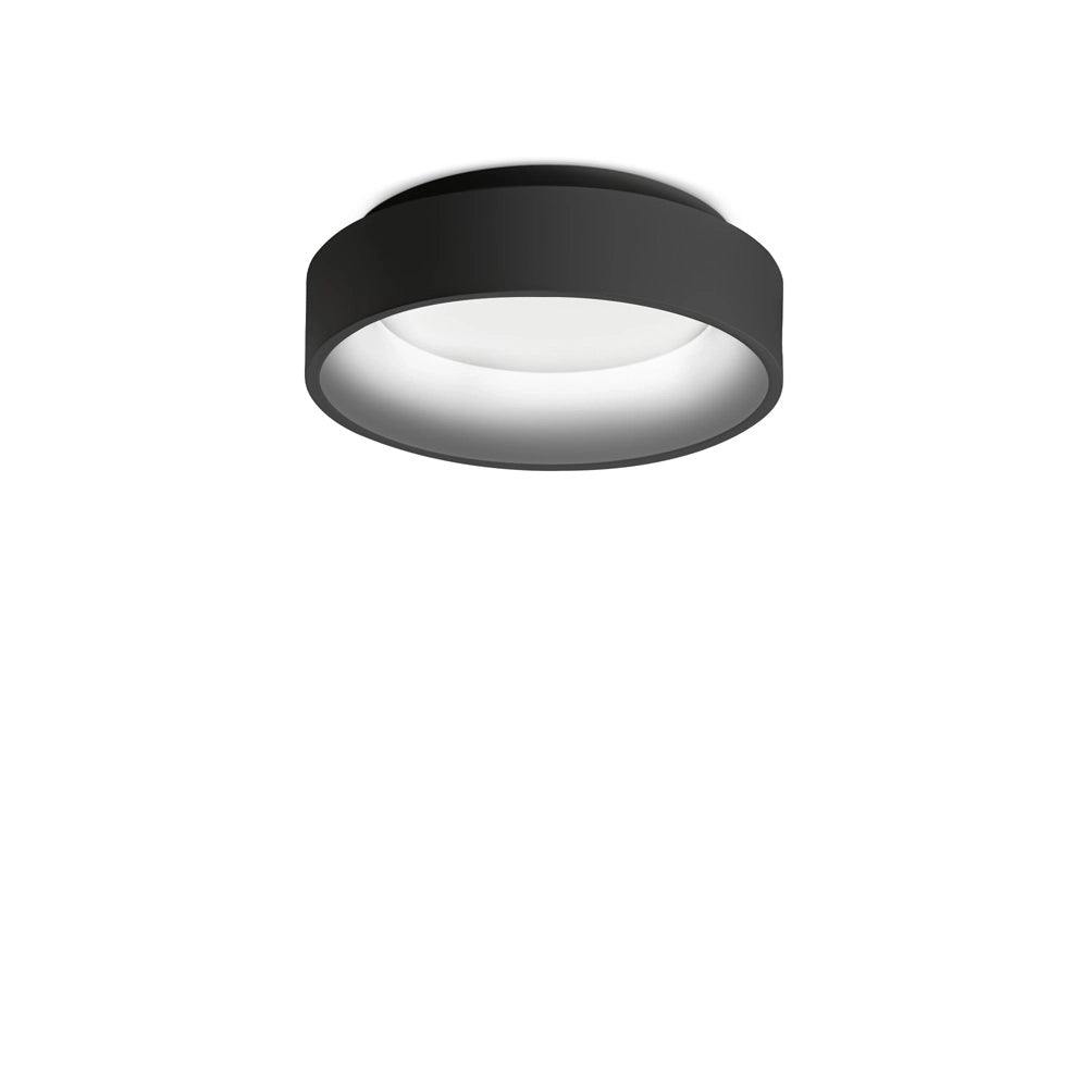 Plafoniera Moderna Ziggy Metallo Nero Led 22W 3000K Luce Calda