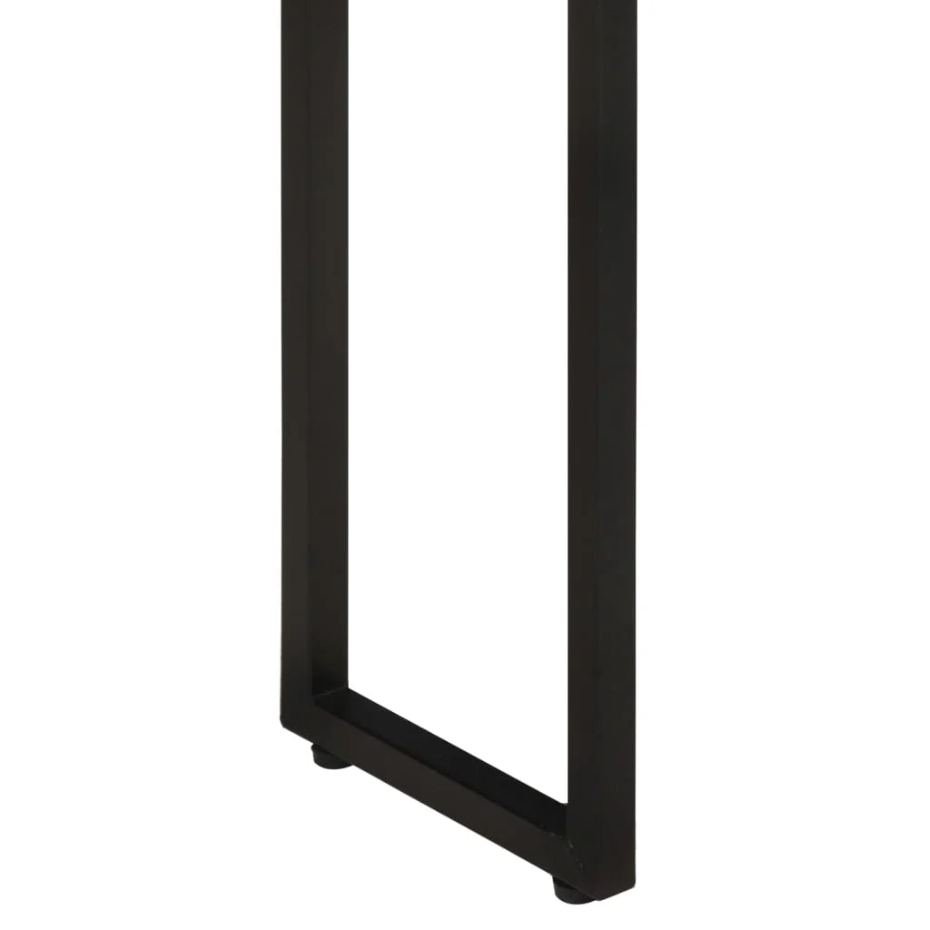 Fioriera rialzata per piante fiori terrazzo giardino 60 x 20 x 68 cm legno di mango nero grezzo 02_0037689