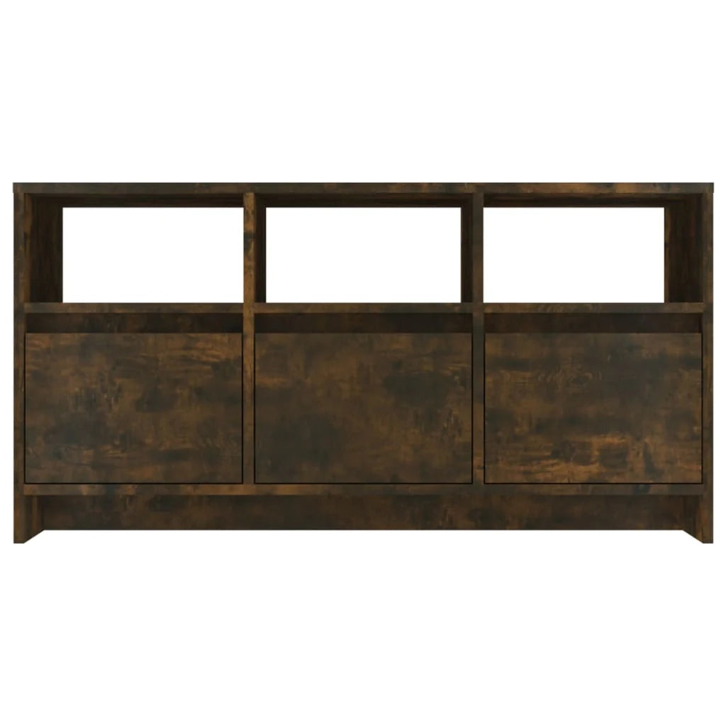 Mobile TV multimediale mensola TV credenza mobile TV sala da pranzo soggiorno camera da letto rovere affumicato 102 x 37,5 x 52,5 cm legno ingegnerizzato marrone 02_0027304