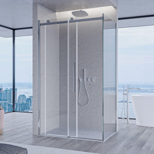 Box Doccia angolare 70x100 cm 1 anta Scorrevole in Cristallo trasparente 8mm H195 Bonussi alina