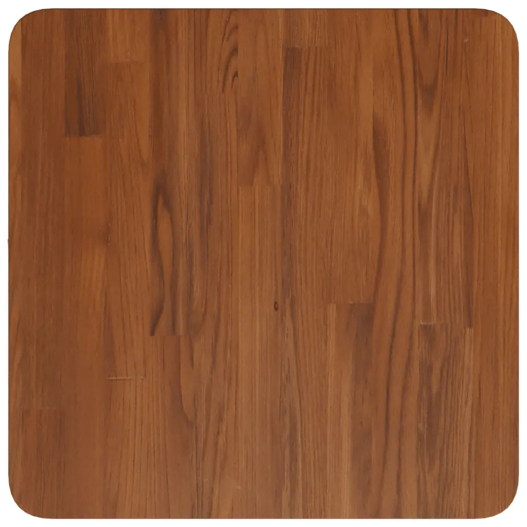 Piano Tavolo Quadrato Marrone Scuro 40x40x4cm Rovere Trattato cod mxl 71258