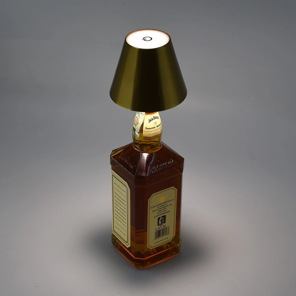 INNOVATIVA LAMPADA LED DA TAVOLO PORTATILE CON TAPPO PER BOTTIGLIA E CONTROLLO TOUCH - ILLUMINAZIONE VERSATILE CON TEMPERATURA COLORE REGOLABILE