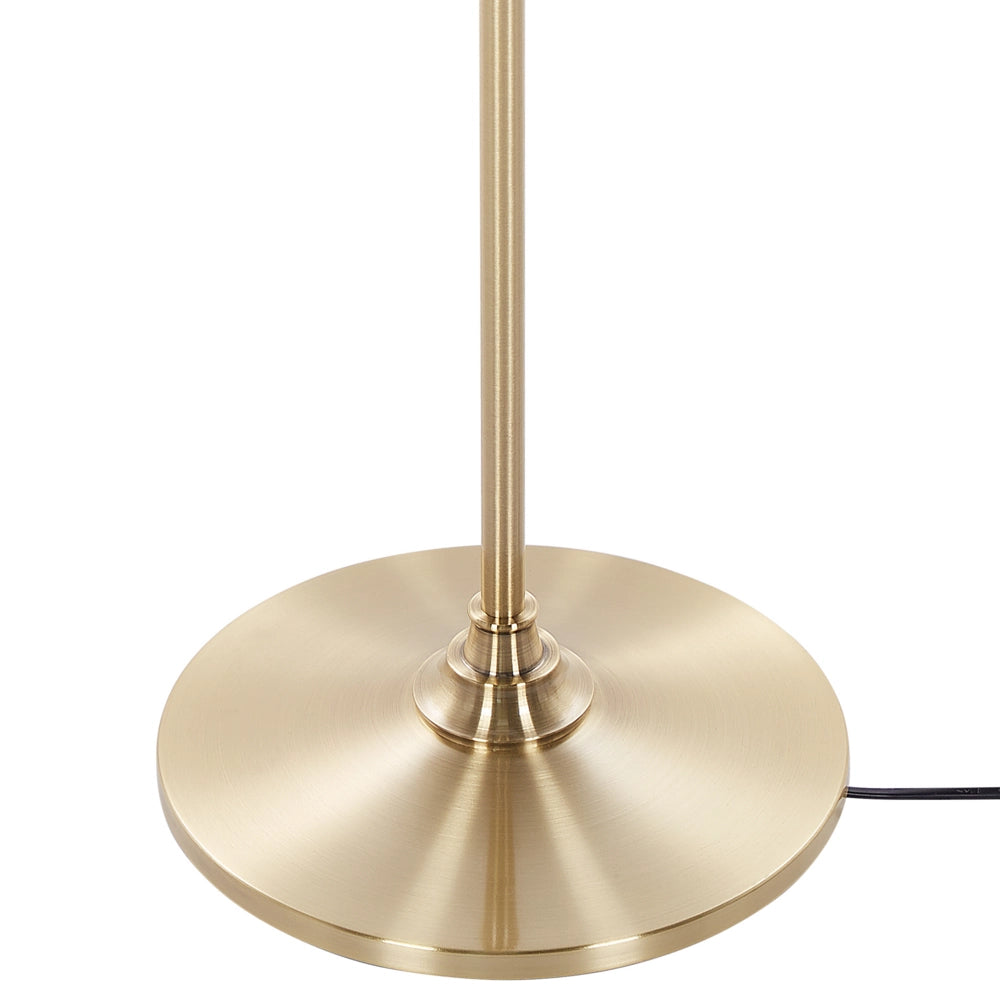 Lampada da terra Ottone Bianco Poliestere Ferro 148 cm Impero Paralume Luce Camera da letto Soggiorno Retro Classico