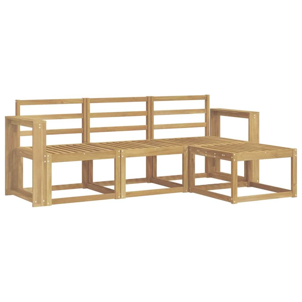 Set di divani da esterno 4 pcs Bianco 193,5 x 122,5 x 73 cm 3387458