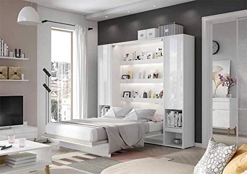 Lenart bed concept LETTO PIEGHEVOLE cm 151x46-228x217h Bianco opaco
