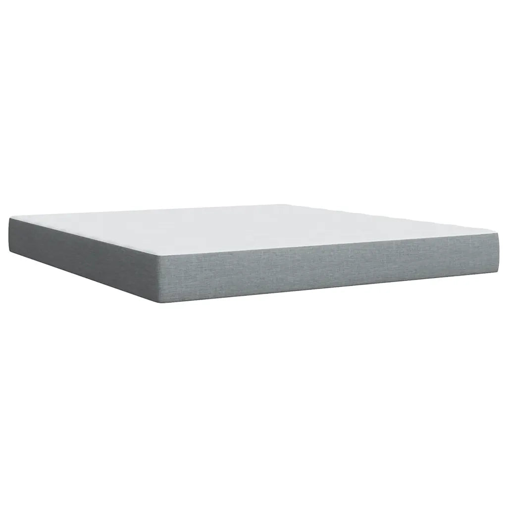 Giroletto a Molle con Materasso Grigio Chiaro180x200 cm Tessuto 3287535