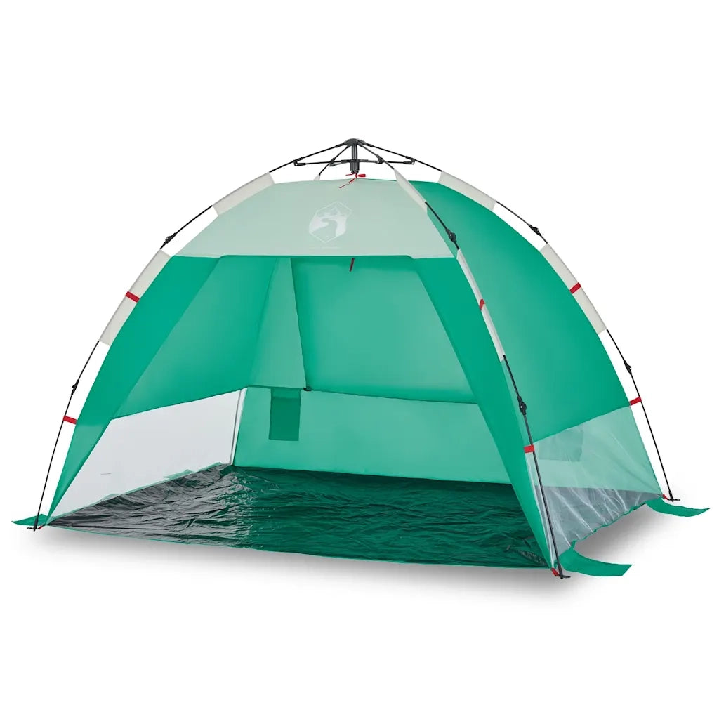 Tenda da Spiaggia 2 Persone-Tenda da campeggio Verde Rilascio Rapido Impermeabile 925102