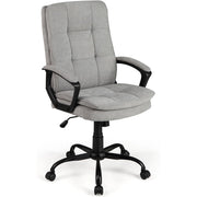 Sedia da ufficio ergonomica regolabile in altezza, Sedia da computer traspirante con ruote Grigio