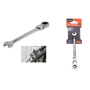Trade Shop - Chiave A Cricchetto Combinata 7 Mm Testa Pieghevole Cromo Vanadio Utensile 91729 -