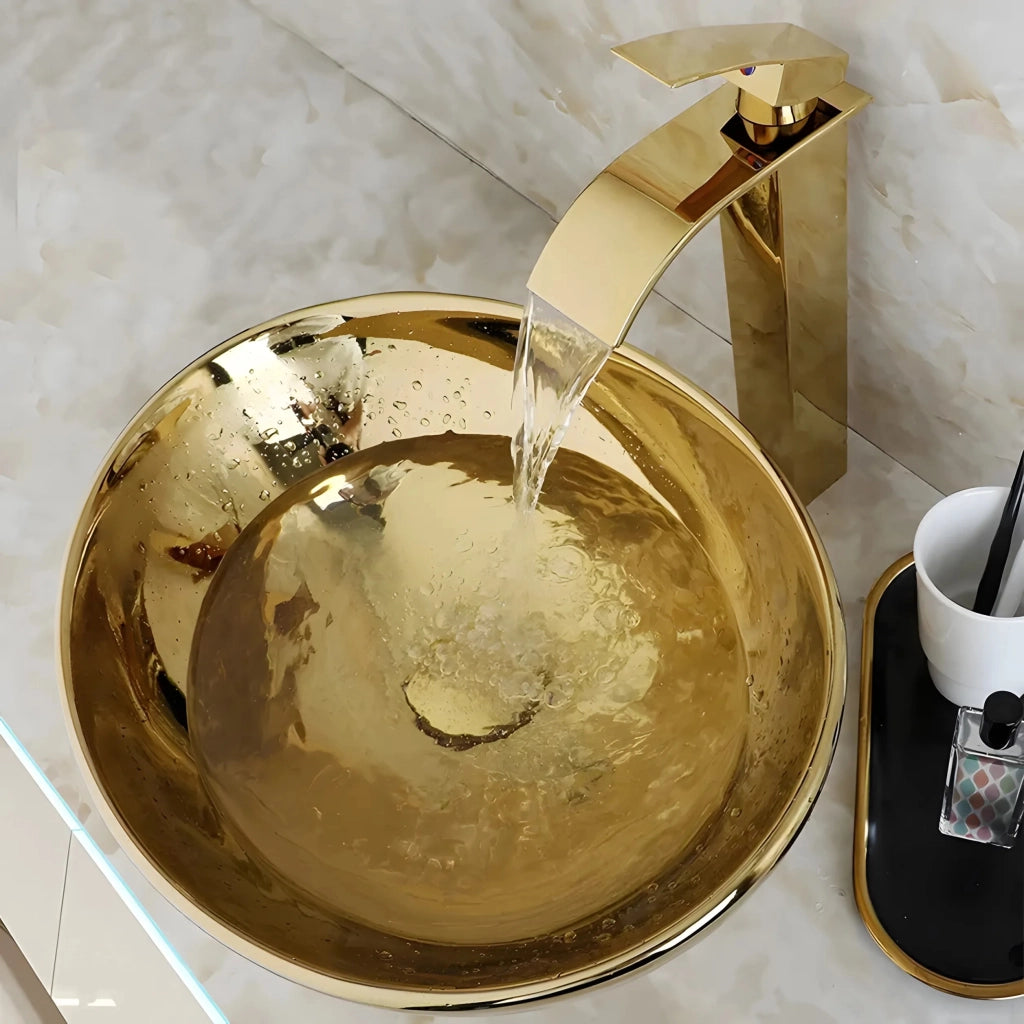 Lavabo Da Appoggio Rea Sofia Gold