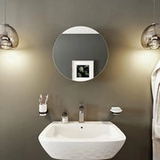 Cassettone Bagno in Acciaio Inossidabile con Specchio Sferico