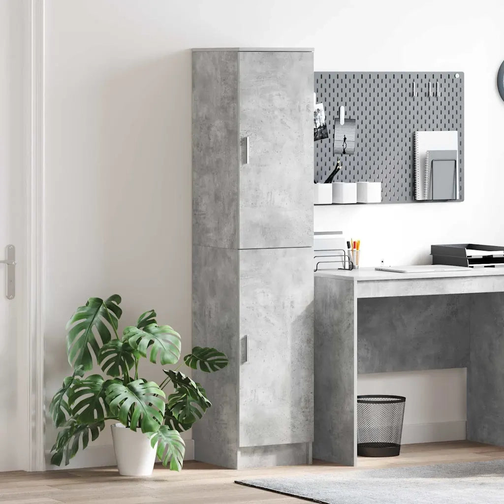 Credenza | Madia | Buffet da pranzo | Armadio da pranzo Grigio cemento 35 x 39 x 168 cm