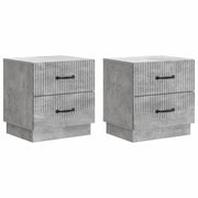 Armadio da Notte 2 pcs Grigio Cemento 43 x 34,5 x 44,5 cm 895222