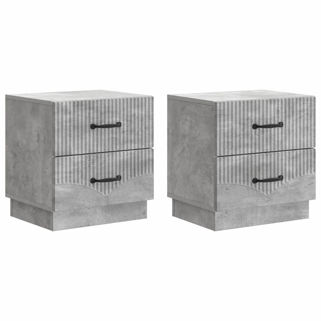 Armadio da Notte 2 pcs Grigio Cemento 43 x 34,5 x 44,5 cm 895222