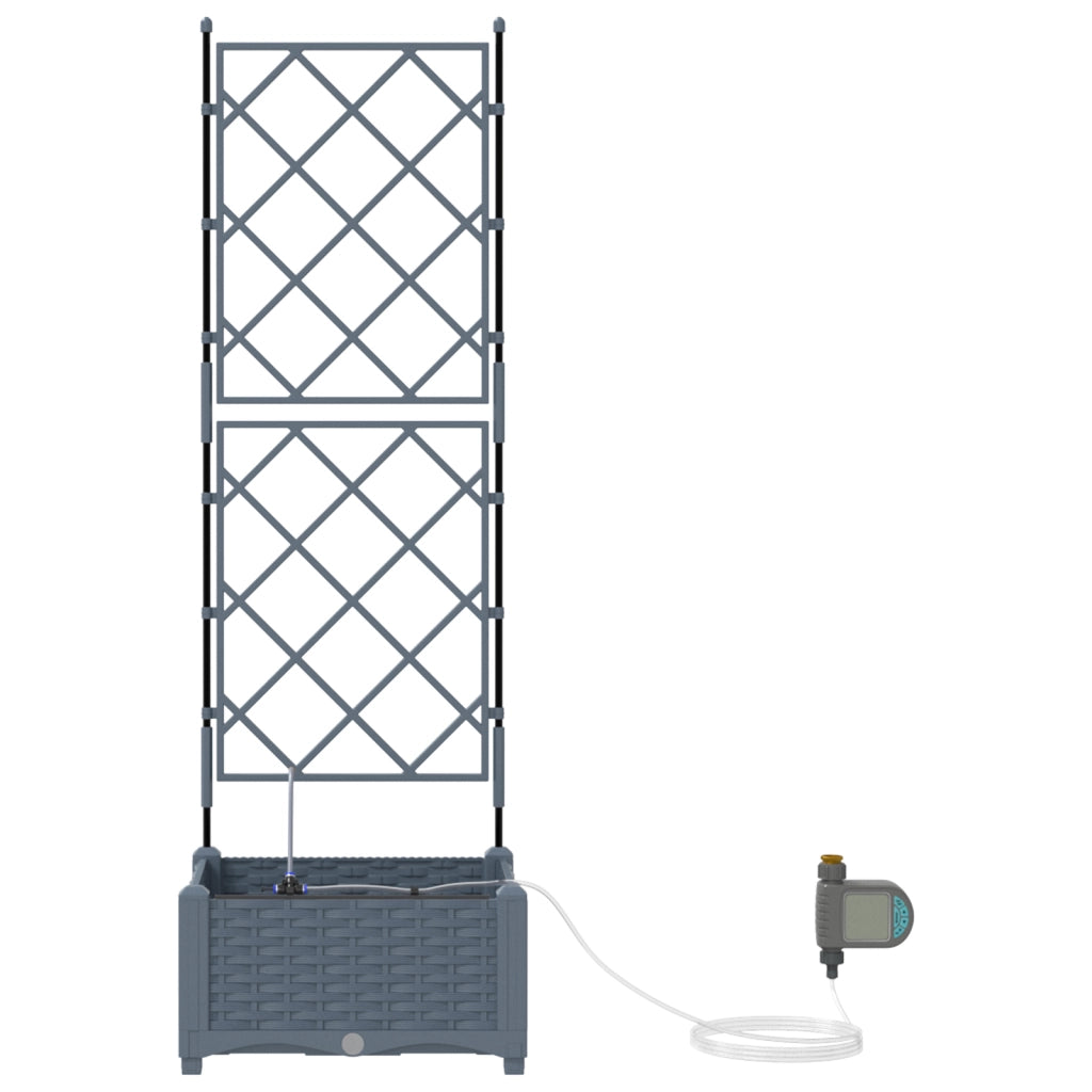 Fioriere da giardino con sistema di irrigazione leggera grigio chiaro