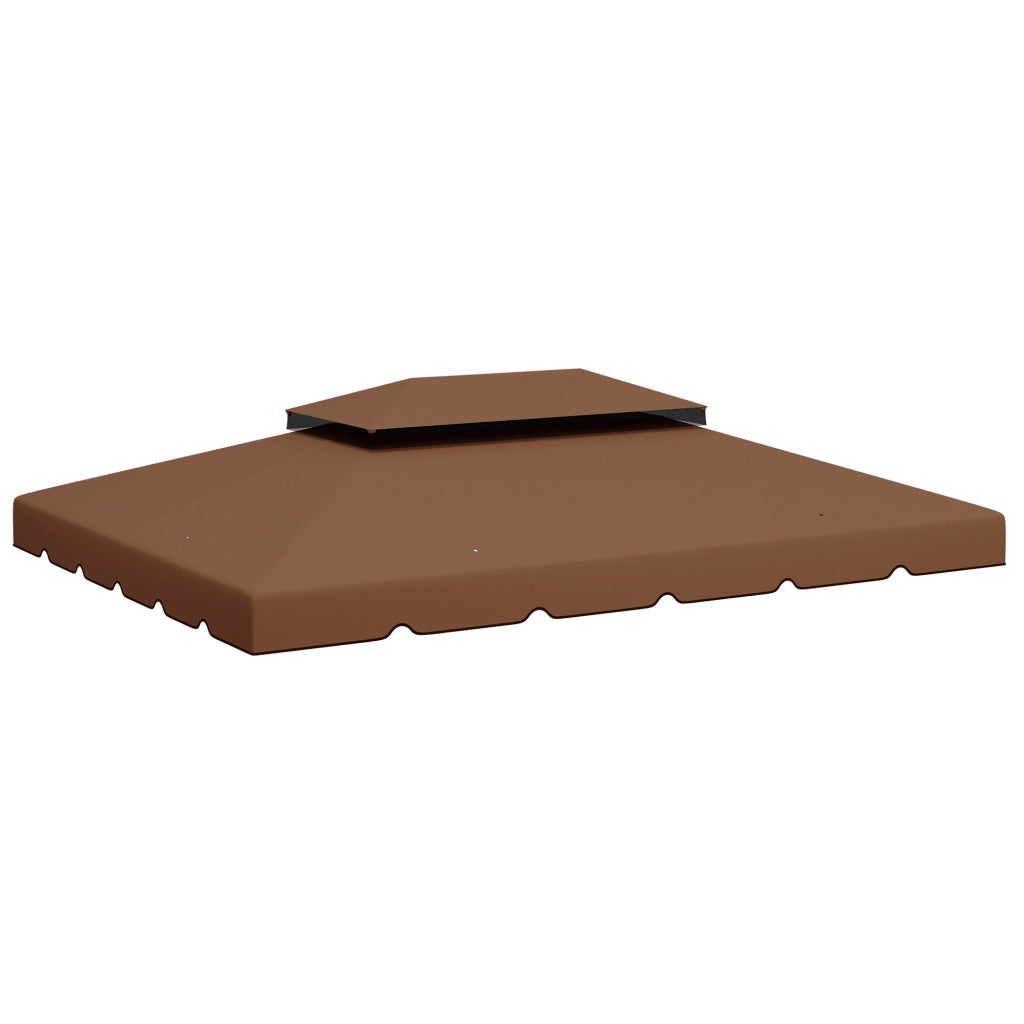 Toldo per Gazebo 4x3 m ¨C zephmum ¨C Marrone, Polipropilene, con Fori di Drenaggio