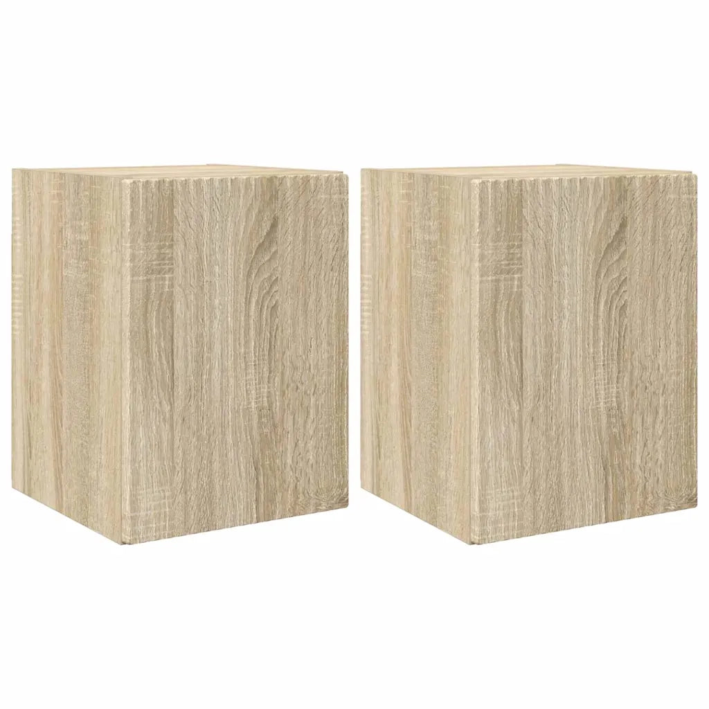 Mobile TV da parete 2 pz-Set di 2 Mobile TV a Muro-Credenza TV Sonoma 30 x 31 x 40 cm