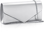Borsa a Mano con Clutch Zaffiro, Glitter Metallic Borsa da Sera per Donne con Cinturino Removibile in Metallo, Borsa a Envelope Elegante in Zaffiro Piccola, Borsa Crossbody in Pelle per Donne per Matrimonio, Gala, Festa