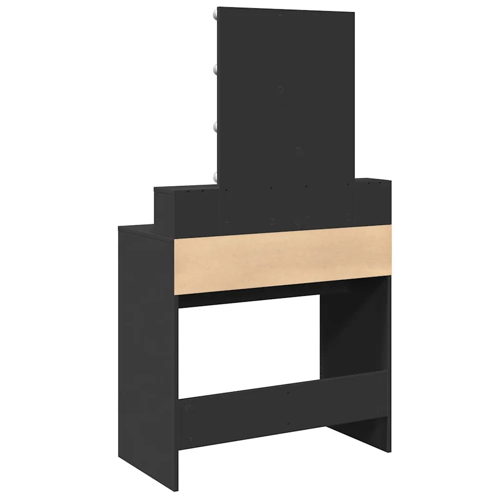 Toeletta con LED Nera 80x41x144,5 cm