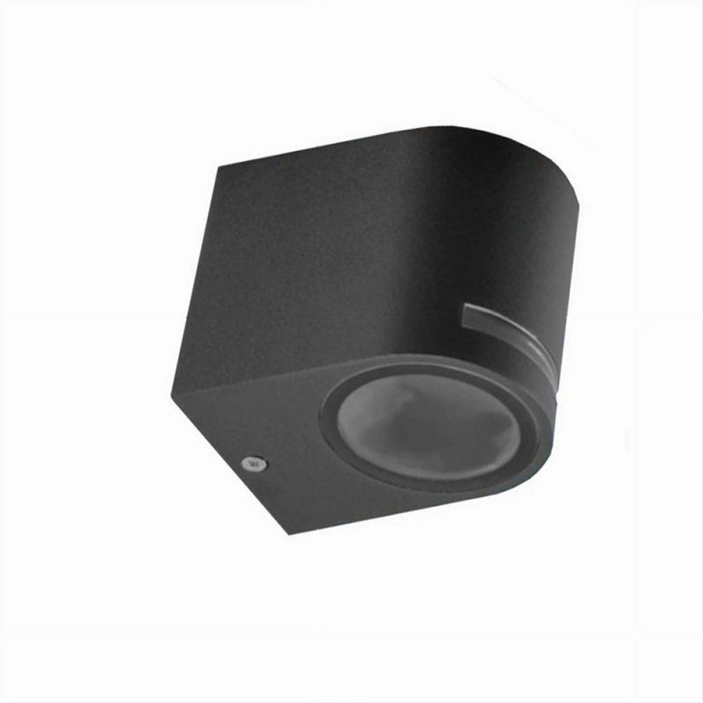 Trade Shop - Applique Esterno Parete Facciate Giardino Lampada Muro Attacco Gu10 Ip54 Gn-wl061 - Nero
