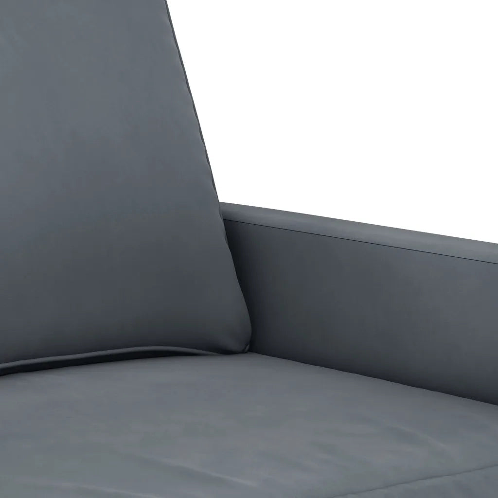 Set di Divani 3 pz con Cuscini Grigio Scuro in Velluto 3201507