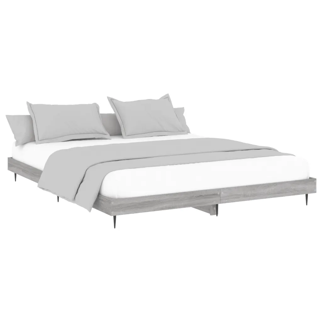 Giroletto senza Materasso Grigio Sonoma 180x200 cm Truciolato