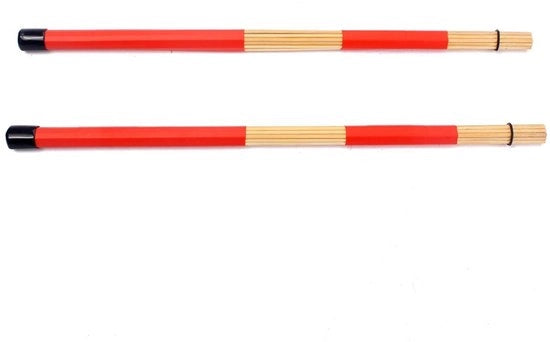 Drumsticks in Bambù - 40 cm - 2 pezzi - Adatti per Jazz/Folk - Leggeri e a basso volume - Drumborstel