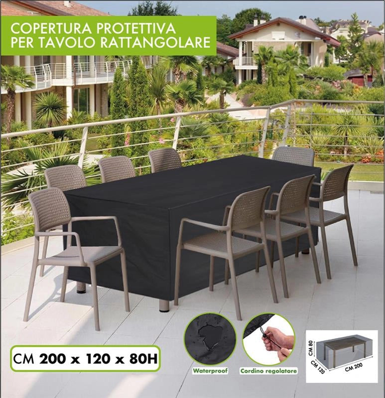 MA MAISON COPERTURA PROTETTIVA PER TAVOLO 200X120X80 H CM WATERPROOF