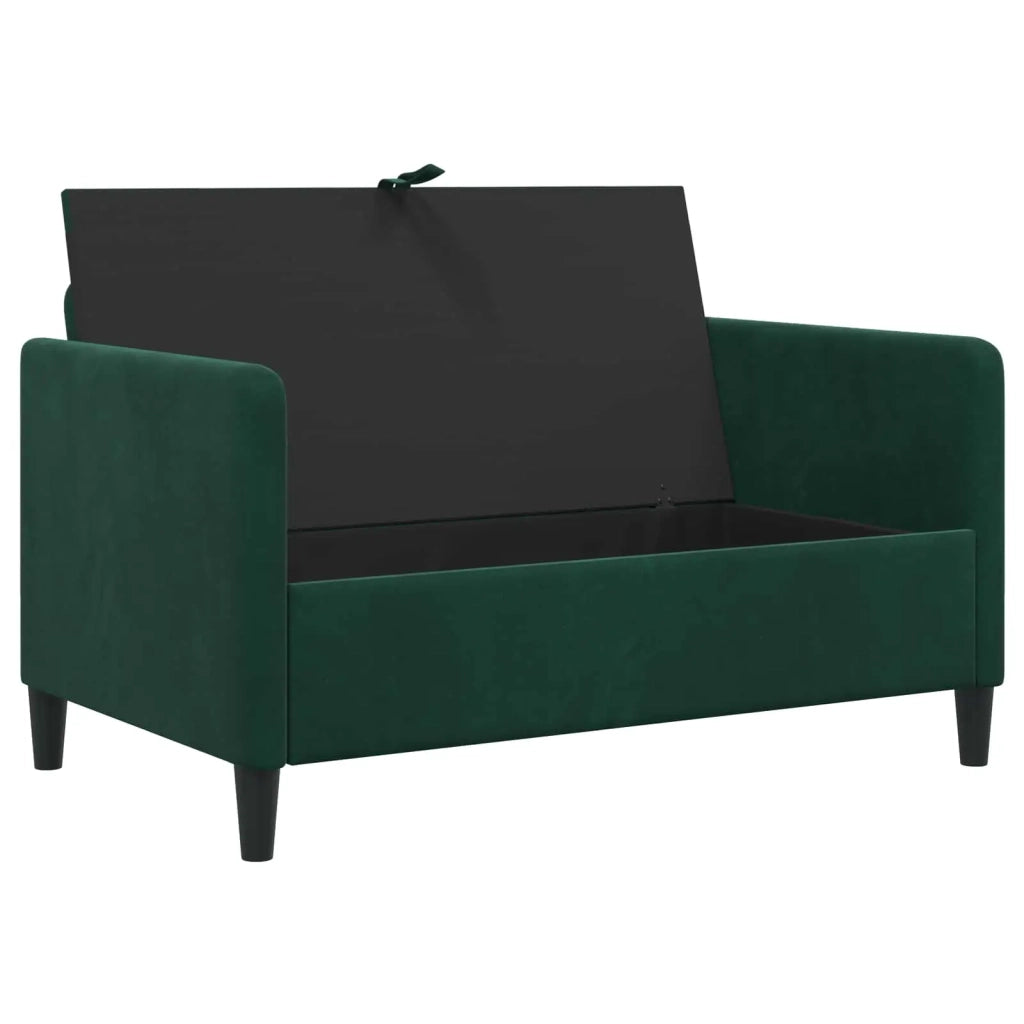 Divano con Storage Verde Scuro 122 x 78 x 87 cm Poliestere 42036907