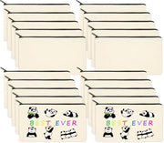 20 pezzi di tasca in tessuto leggero, tas in tessuto con cerniera, etui in canapa multifunzionale per scuola di pittura, hobby, viaggi, organizzatore