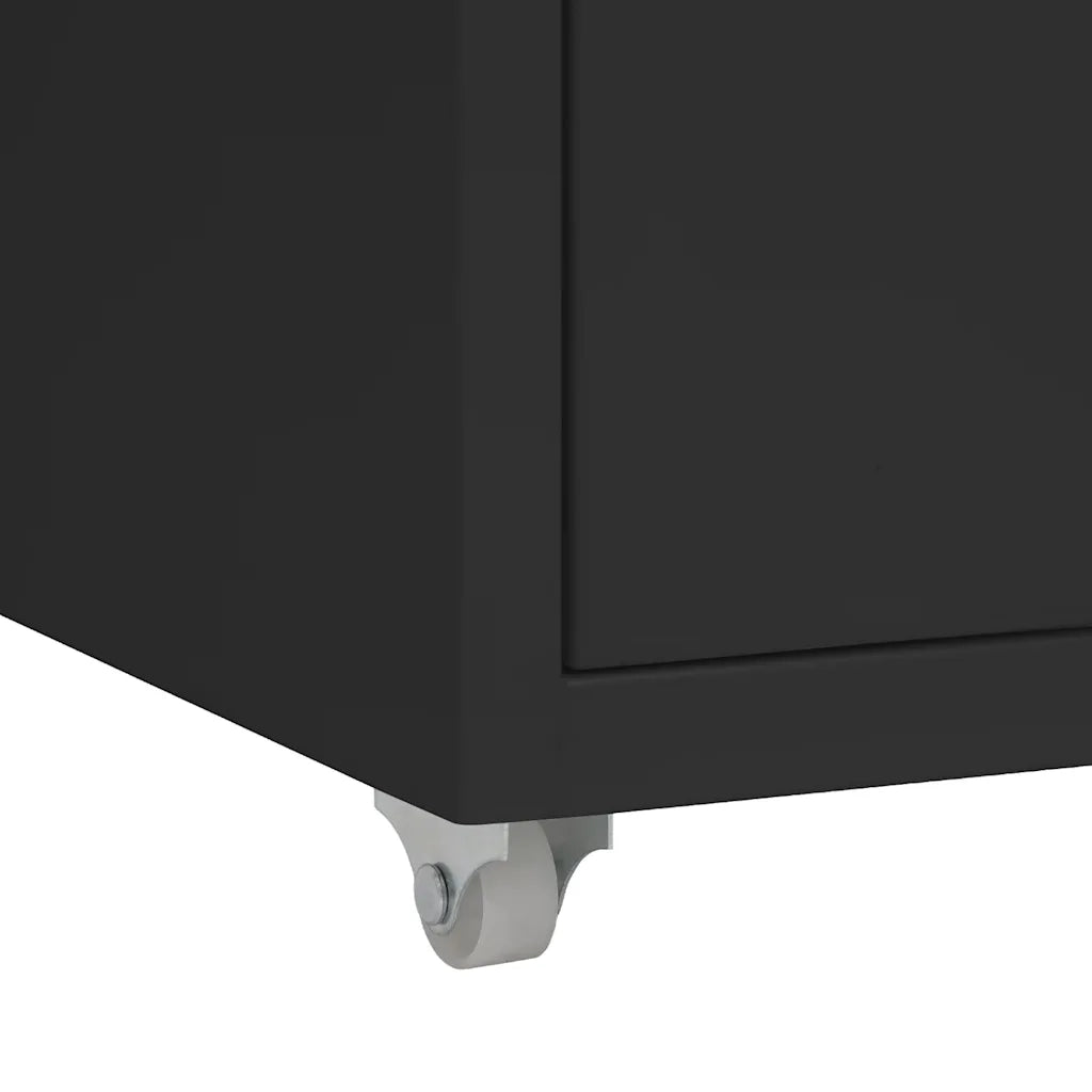 Schedario Mobile Nero 28x41x69 cm in Metallo CFW1092993