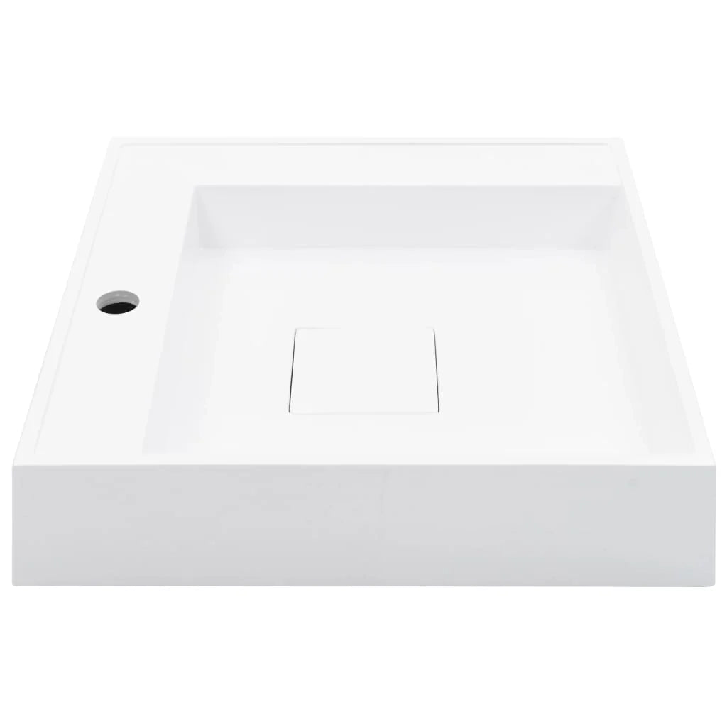 Lavabo lavabo lavabo da appoggio lavabo sospeso arredo bagno cabina doccia cabina WC casa 50 x 50 cm ghisa minerale bianco 02_0002640