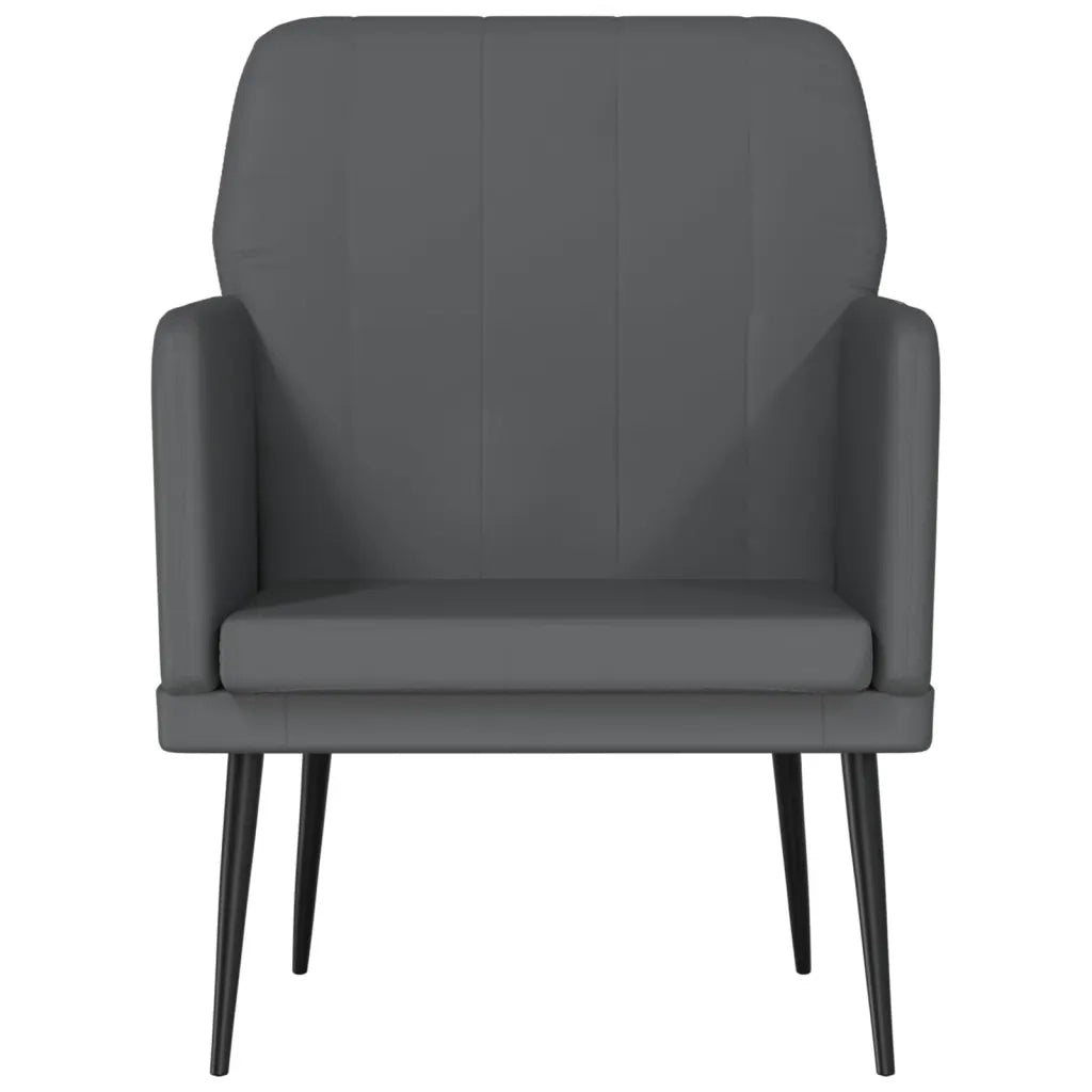 Poltrona-Divano Sedia Grigio 61x78x80 cm Similpelle