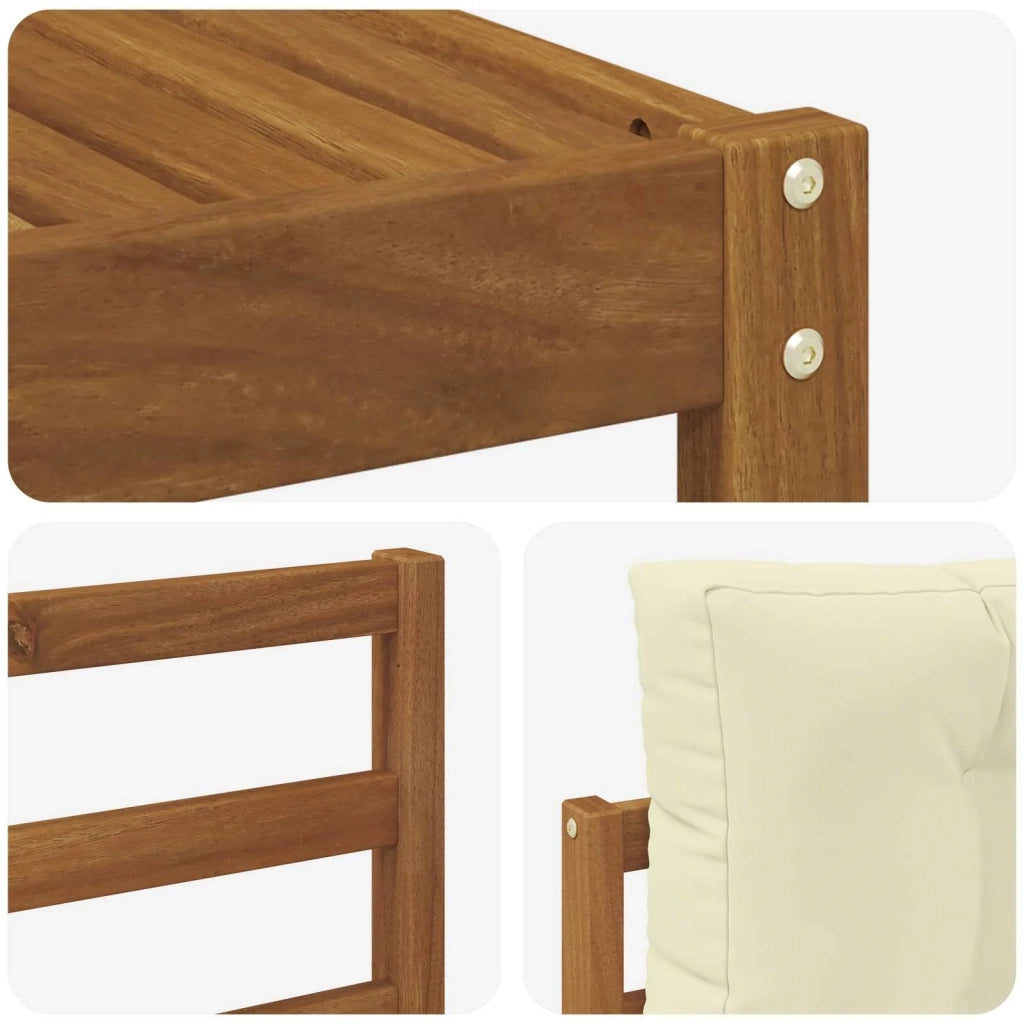 Set di divani da esterno con cuscino 9 pcs Naturale e Crema 3368018