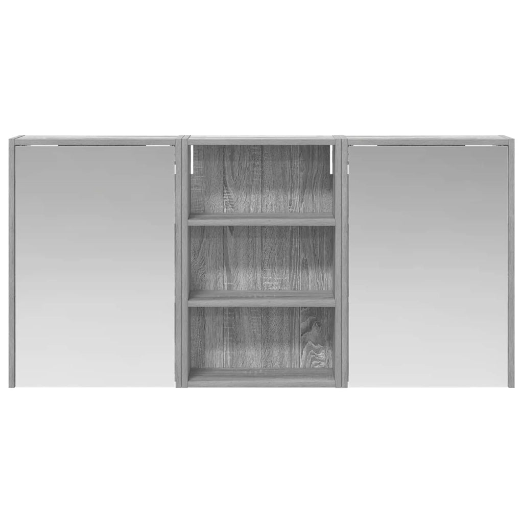 Set di Armadi da Bagno con lo scaffale 3 pcs 126 x 16 x 62.5 cm
