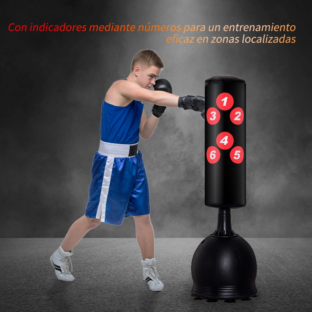 Sacco da Boxe con Base ¨C Xylo ¨C 165 cm Base Riempibile Acqua/Sabbia con Ventose
