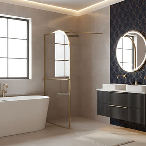 Parete Doccia Rea Sky Brush Gold 100