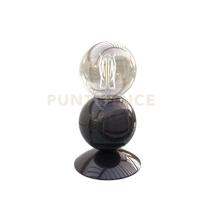 MELINA-L NP Lampada da tavolo 1 luce sfera in metallo nero perla lampadina E27 Inclusa