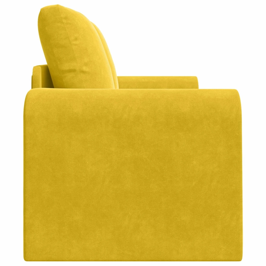 Divano letto Giallo 148 x 71 x 83 cm Velluto 4106689