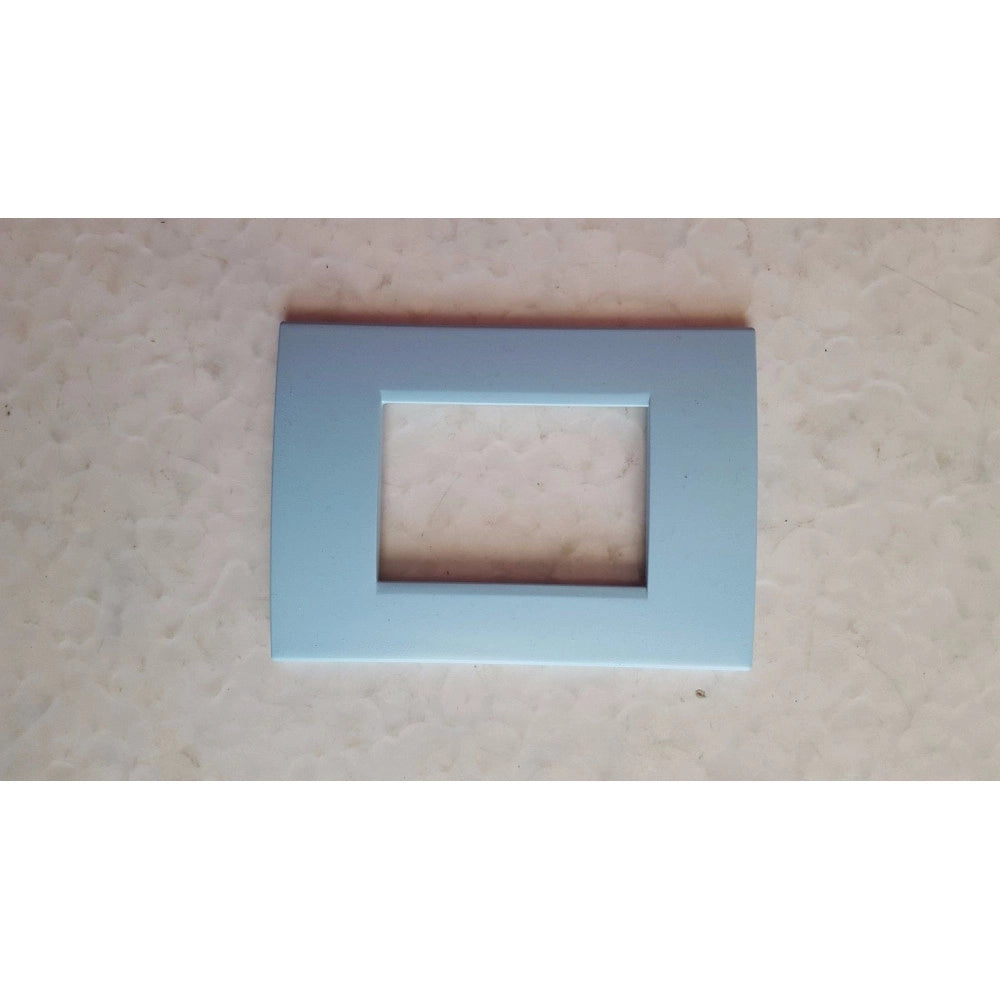 Trade Shop - Placca Placche Placchete Compatibili Living Light In Abs 3 4 7 Posti Colorate - Azzurro Polvere -4 Fori     -